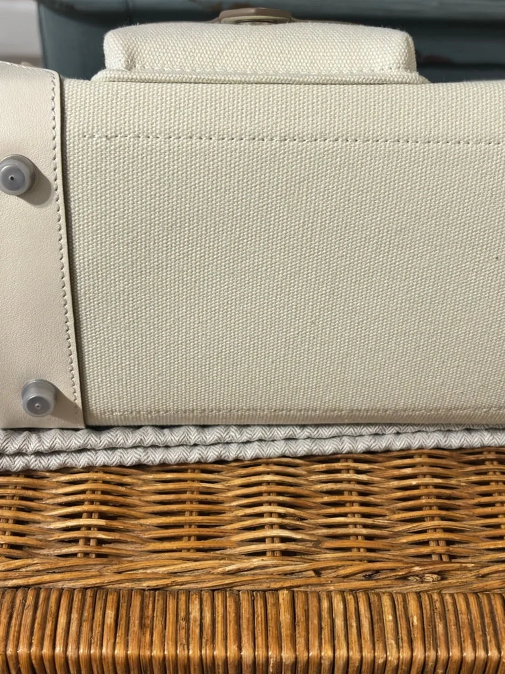 Canvas cargo style handbag H style BK - Picture 14 of 14